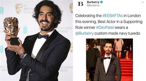 Dev Patel won BAFTA for Lion so why’s Burberry congratulating 